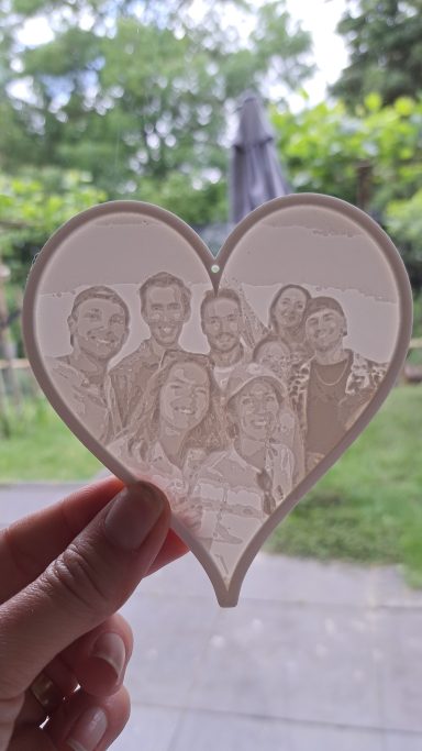 Luminez Hartjeslamp Gepersonaliseerde Foto Voorbeeld Vriendengroep
