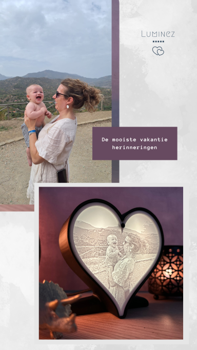 Luminez Hartjeslamp Zwart Voorbeeld Foto Met Baby