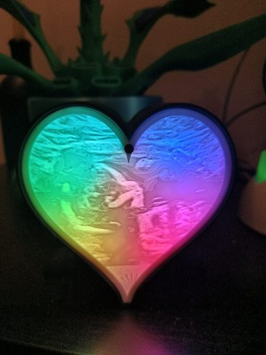 Luminez Hartjeslamp Zwart Voorbeeld Echo Regenboog Instelling