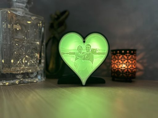 Zwarte Hartjeslamp jubileum trouwen 