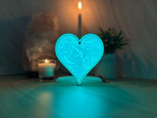 Luminez Hartjeslamp Wit Met Echo Voorbeeld Vaste Kleur